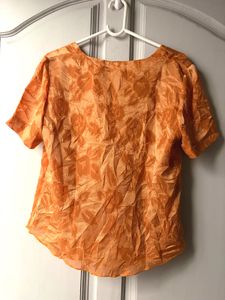 H&amp;M Orange Floral Blouse