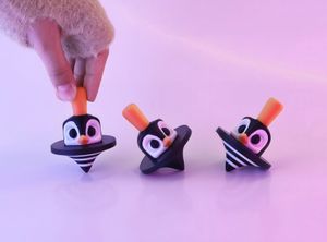 Cute Penguin Spinning Tops - Set of 3