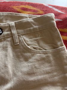 Cream Beige Denim Shorts