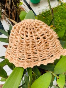 crochet mesh hat