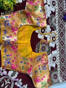 Vibrant Brocade Peacock Blouse