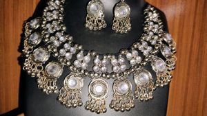 New Stone Work Oxidised Jewellery Set