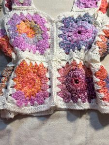 Boho Crochet Granny Square Top