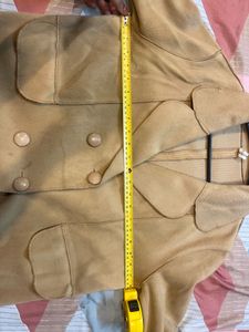 Tan Double-Breasted Blazer