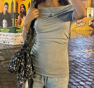 Grey short Sleeve Top