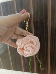 Handmade Crochet Flower Keychain