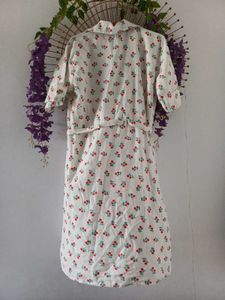 Cute Cherry Print Shirt Dress