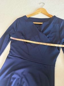 🌿Savana - Navy Blue Midi Dress - 32” 33”