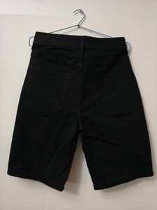 Black Denim Shorts