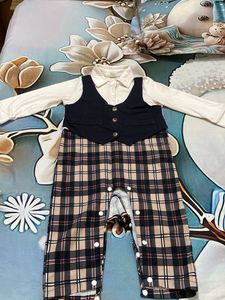 Baby Boy Formal Plaid Romper