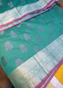 Linen Banarasi Handmade Saree