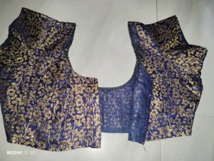 Blue &amp; Gold Floral Blouse