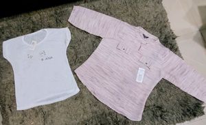 Pack 2 Quantity 👩 Top & Khadi shirt
