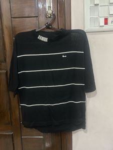 Black Striped Long Sleeve Top