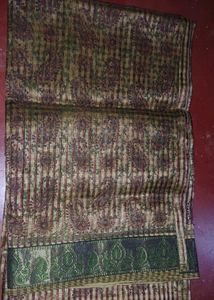 Elegant Silk brown Sari with Traditional Motifs