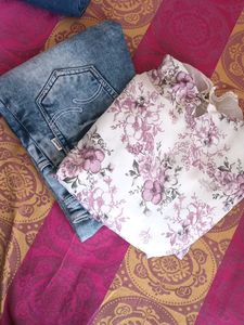Stylish Acid Wash Wide Leg Jeans