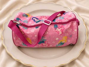 Cute Pink Mermaid Print Duffle Bag