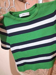 Zara Striped Knit Top