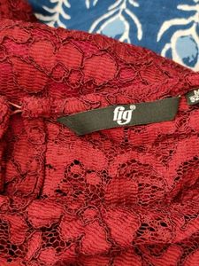 Maroon Lace Tops (Women's)