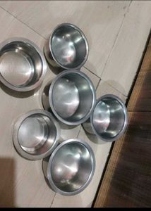 Set of 7 Metal Bowls