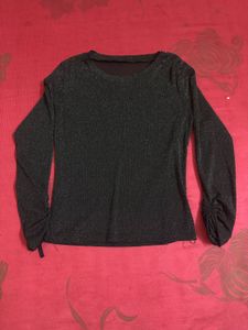 Sparkly Sheer Long Sleeve Top