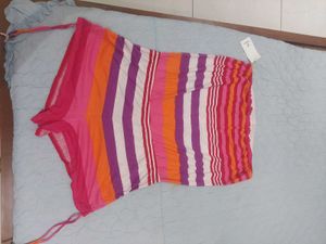 Strapless Striped Summer Dress