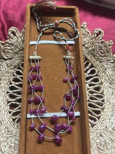 sunji  ruby Beaded Necklace