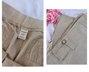 cargo beige coloured high waisted pant