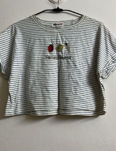 Striped "Sweet Banana" Graphic T-Shirt