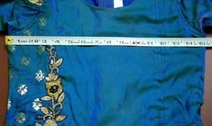 Peacock Blue Colour Ethnic Girls Gown