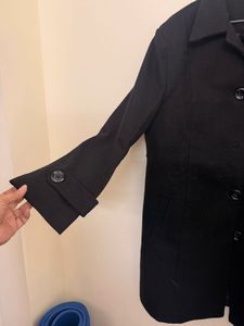 Classic Black Button-Up Coat
