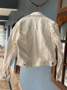 United Colors Of Benetton White Denim Jacket