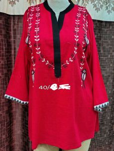 New hand Embroidered short Kurta or tops