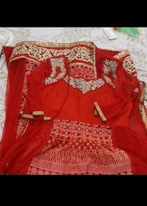 Red & Gold Nayra Cut Suit