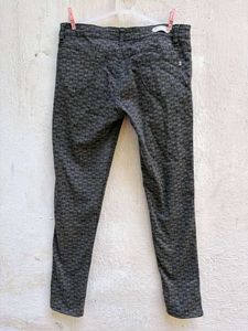 Y2K Printed Dark Grey Jeans