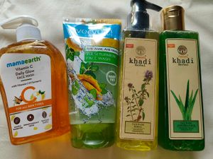 Mamaearth, Khadi &amp; EverYVols Face Washes Bundle