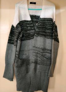 Women's Knit Longline Cardigan / Open front shrug