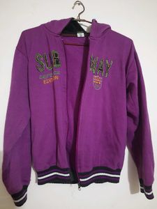 Purple 'Subway' Zip-Up Hoodie
