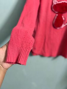 Cute Pink Cat Sweater