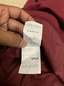 Fila Maroon Anorak Track Performance Jacket