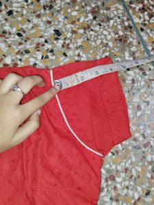 Vibrant Red Cotton Kurta