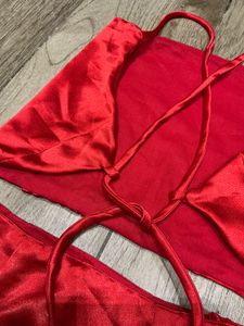 Satin Red Co-ord Set