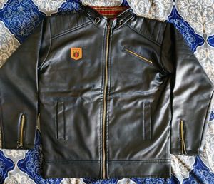 Stylish dark blue Leather Jacket