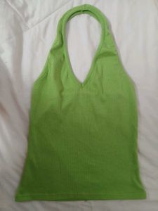 Lime Green Halter Neck Top