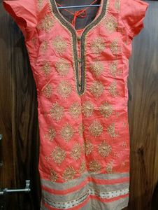 Heavy party wear kurta salwar dupatta set