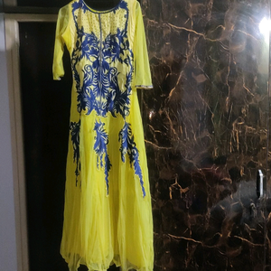 Karisma Kapoor's beautiful party ware flaired kurti with chudidar and dupatta