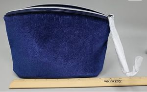 Lancome Dark Blue Velvet Makeup Cosmetic Bag
