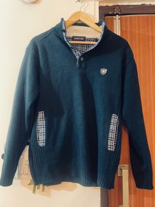 Men's Blue Pullover Sweater