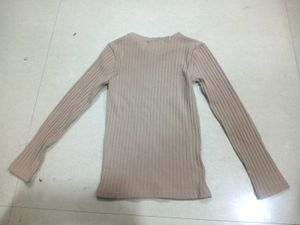 Ribbed Knit Long Sleeve Top