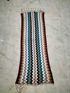 Men's Geometric Pattern Knit Scarf